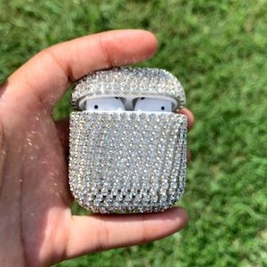 Grey Bling Airpod Cases